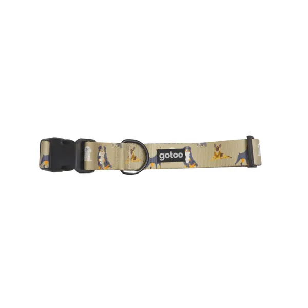 Gotoo Collar estampado marrón para perros
