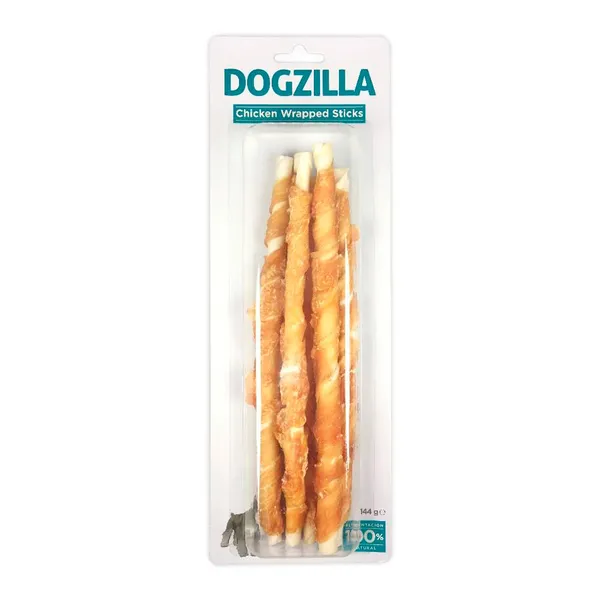 4 uds. x 144 g Dogzilla Huesos con Pollo enrollado para perros ¡Pack Ahorro!