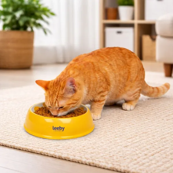 Leeby Comedero de Cerámica Estampado Limón para gatos