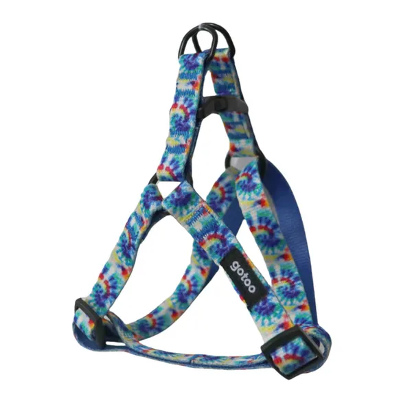Gotoo Arnés estampado tie die azul para perro