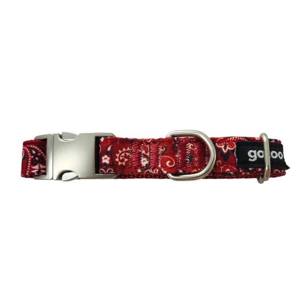 Gotoo Collar estampado cachemira rojo para perros