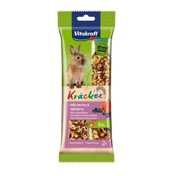 2 barritas Vitakraft Kräcker Barritas de Frutos del Bosque para conejos