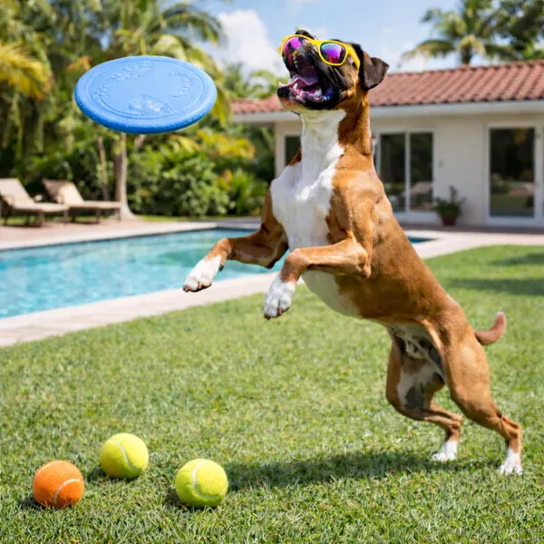 Summer Vibes Frisbee con Pelota Juguete Azul para perros