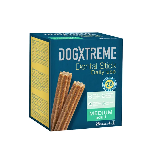 28 barritas Dogxtreme Dental Stick Razas Medianas Snack para perros