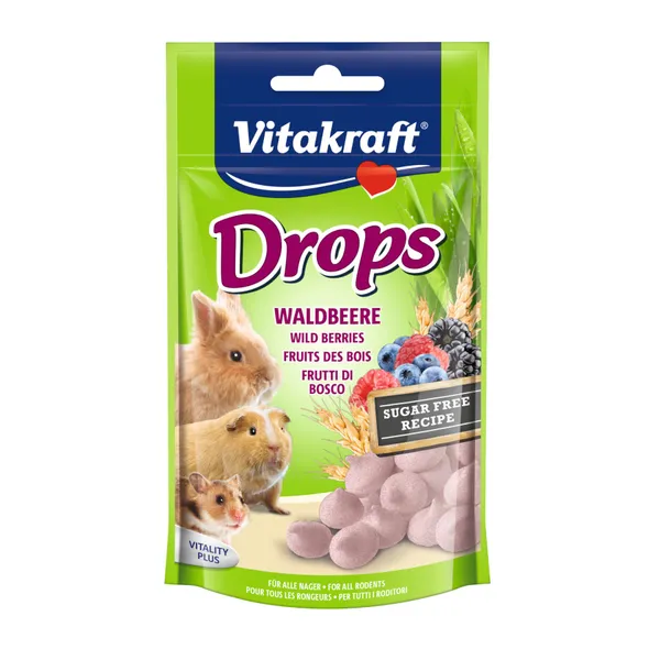 75 g Vitakraft Drops Frutos Rojos snacks para roedores