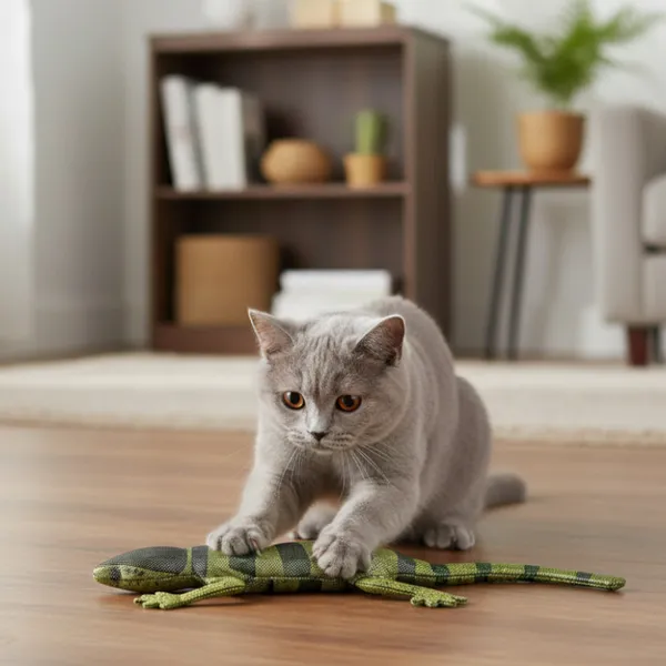 Playology Juguete Lagarto Realista para gatos