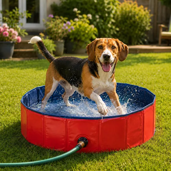 Summer Vibes Piscina Roja para perros