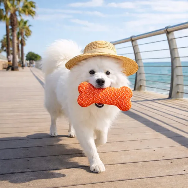 Summer Vibes Hueso Refrescante Naranja Juguete para perros