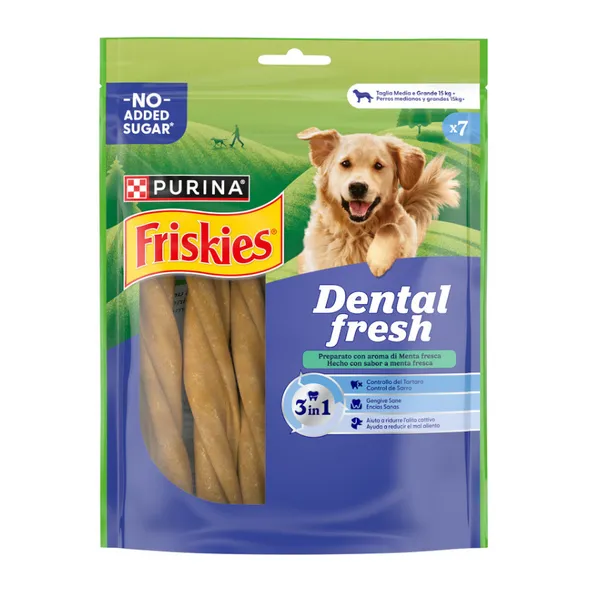 7 barritas Friskies Medium & Large Snacks Dentales para perros