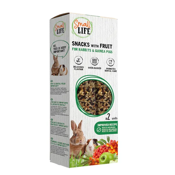 0.115 KG 2 barritas Small Life Barritas Snack con Fruta para conejos y cobayas