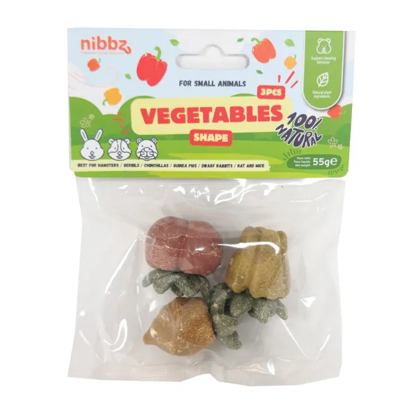 0.06 KG Nibbz Vegetales Snack para roedores