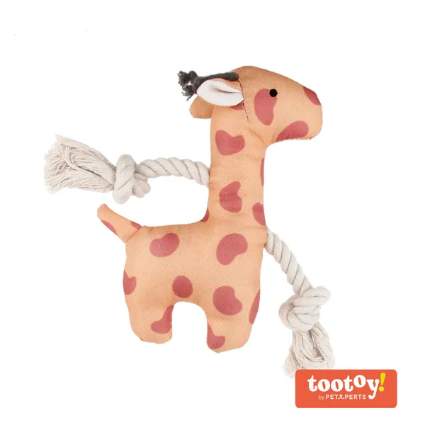 Tootoy! Puppy Yellow Giraffe peluche con sonido para perros