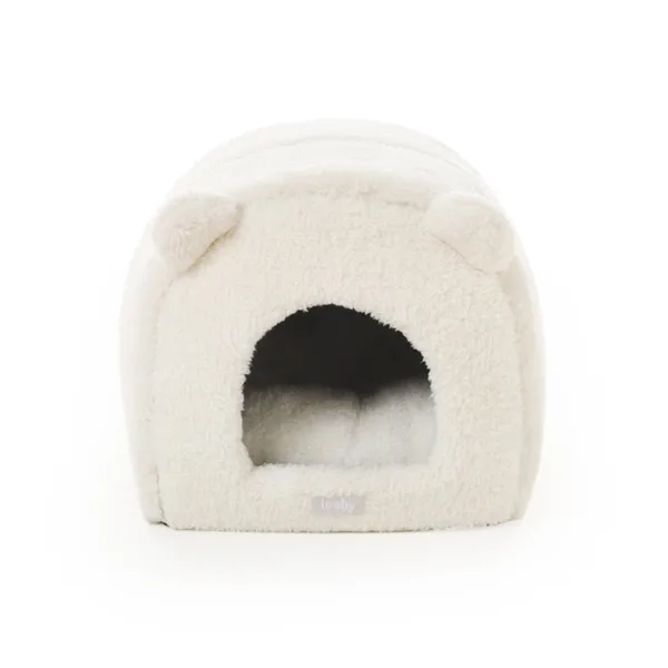 Leeby Iglú Desenfundable de Borreguito Blanco para gatitos