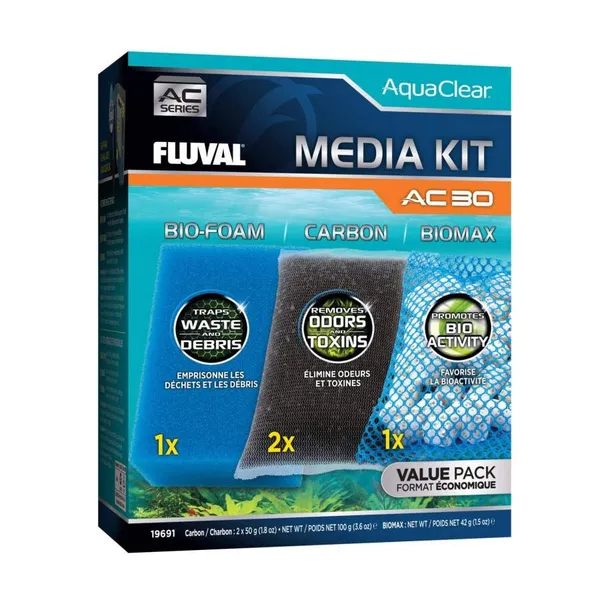 0.2 KG Fluval AquaClear AC Cargas de Mantenimiento para Filtro de acuarios