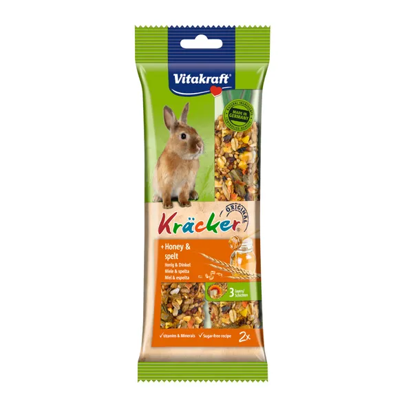 2 barritas Vitakraft Kräcker Barritas de Miel para conejos