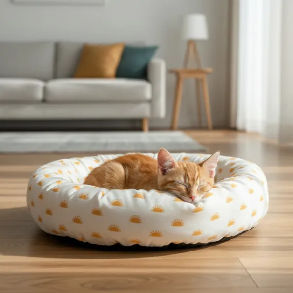 Leeby Cama Donut Sol para gatos