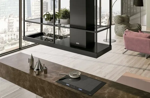 Campana isla Franke Mythos T-Shelf FMY-BK-MATT-F180 negro mate