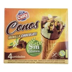 Cono helado vainilla-chocolate sin gluten Casty 4 ud 2
