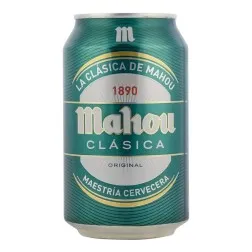 Cerveza Mahou clásica 33 cl pack 24 latas 3