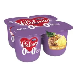 Yogur Danone Vitalinea 0% piña 4x120 g 2