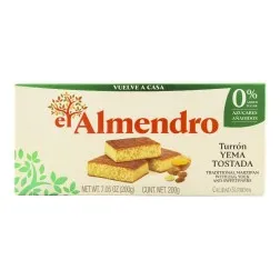 Turrón de yema tostada sin azúcar El Almendro 200 g