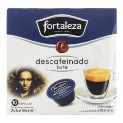 Cápsulas café descafeinado forte Fortaleza compatibles con Dolce Gusto 10 ud 2