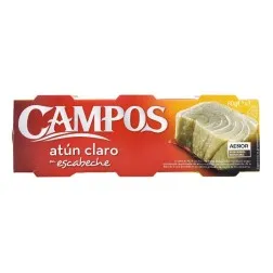 Atún claro en escabeche Campos lata 3x80 g 2