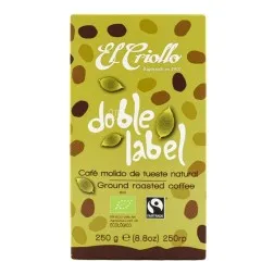 Café molido ecológico El Criollo Doble Label 250 g 2