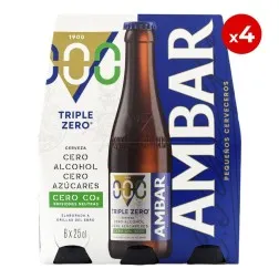 Cerveza Ambar Triple Zero 25 cl pack 24 botellines 4