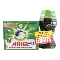 Detergente Ariel Pods All in one 18 cápsulas + Lenor Unstoppables 10 lavados gratis 2