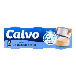 Atún claro en aceite girasol Calvo 3x65 g 2