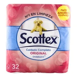 Papel higiénico Scottex Cuidado Completo Original pack 32 rollos 2