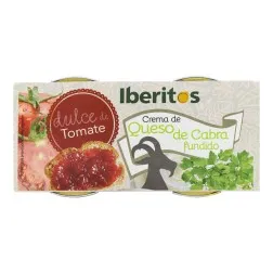 Crema de queso de cabra y dulce de tomate Iberitos 2x70 g 2