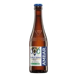 Cerveza Ambar Triple Zero sin gluten 33 cl pack 24 botellines 3