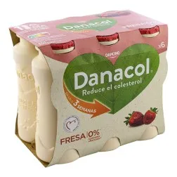 Danacol fresa 0% azúcares añadidos 6x100 g 2