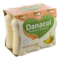 Danacol tropical 0% azúcares añadidos 6x100 g 2