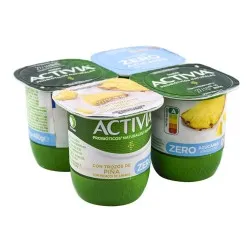 Yogur Activia con piña 0% 4x120 g 2