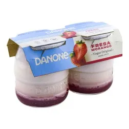 Yogur con fresas Danone Original 2x130 g