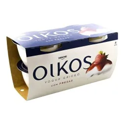 Yogur griego con fresas Oikos Danone 4x110 g 2