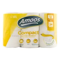 Papel higiénico doble capa Amoos 12 rollos 2