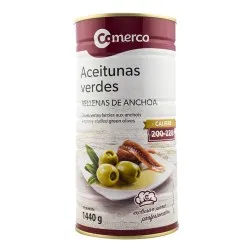 Aceitunas verdes rellenas de anchoa Comerco 1440 g 2