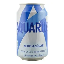 Bebida isotónica Aquarius Zero limón 33 cl pack 24 latas 3