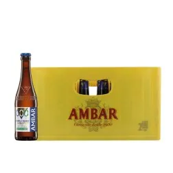 Cerveza Ambar Triple Zero 20 cl caja 30 botellines cristal retornable-Zaragoza 2