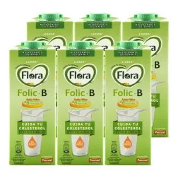 Leche semidesnatada Flora 1 litro pack 6 bricks 2