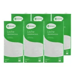 Leche semidesnatada Coaliment 1 litro pack 6 bricks 2