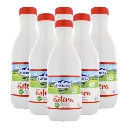 Leche entera Asturiana 1.5 litros pack 6 botellas 2