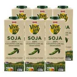 Bebida de soja Vivesoy 1 litro pack 6 bricks 2