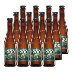 Cerveza Ambar 1900 Sin Filtrar 33 cl caja 12 botellines 2