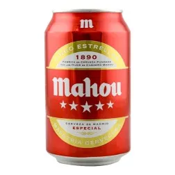 Cerveza Mahou 5 Estrellas Especial 33 cl pack 24 latas 3