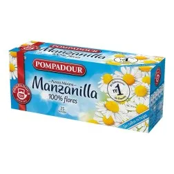 Manzanilla 100% flores Pompadour caja 25 bolsitas 2